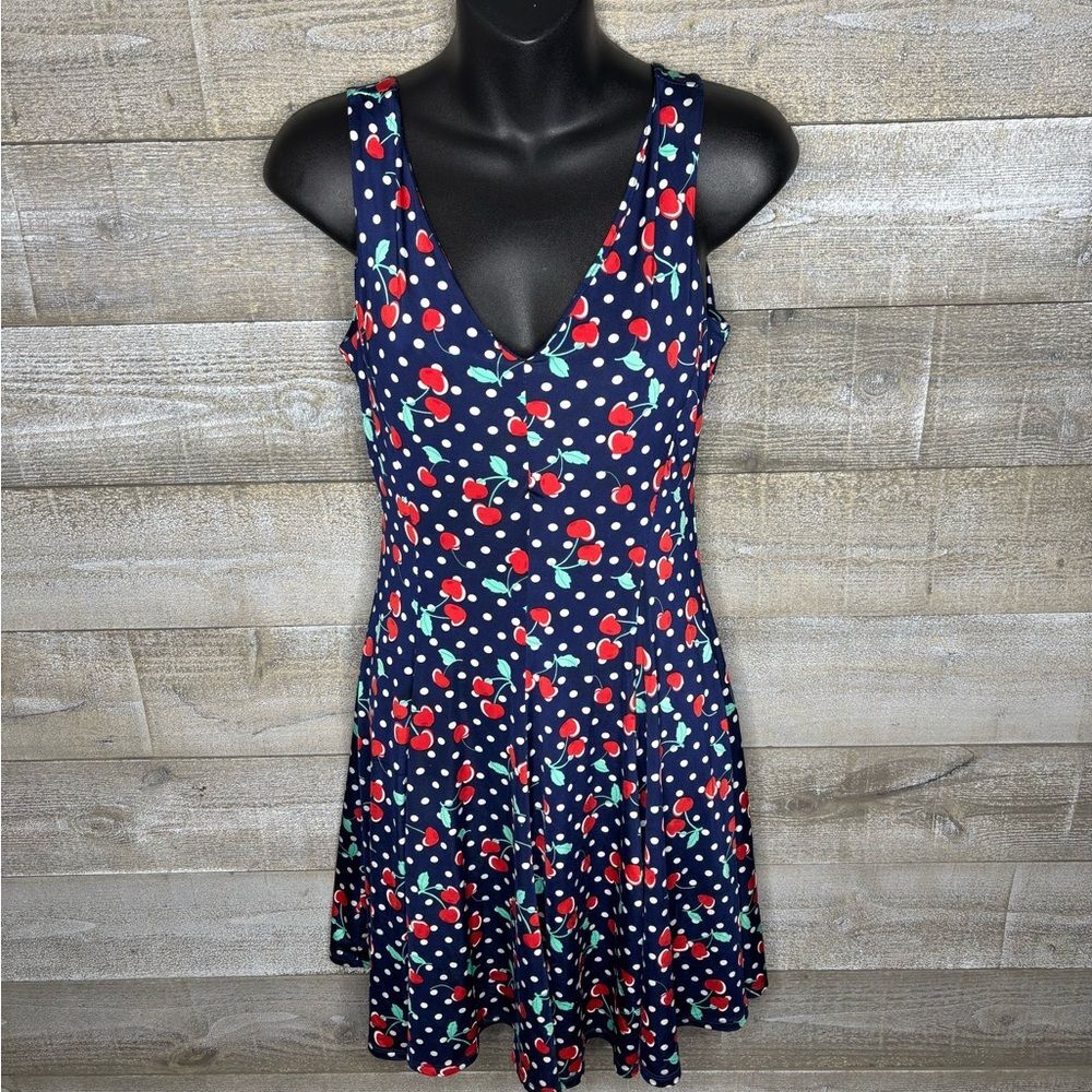 Revd'Elle Paris Cherry Print Sleeveless Dress spring summer dress